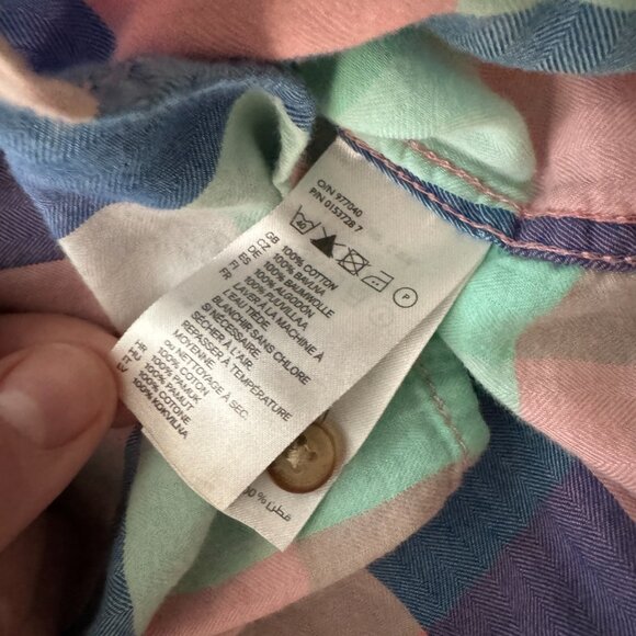 EUC L.O.G.G. by H&M Large Checkered Button Down Shirt Sz 14 - Picture 4 of 5